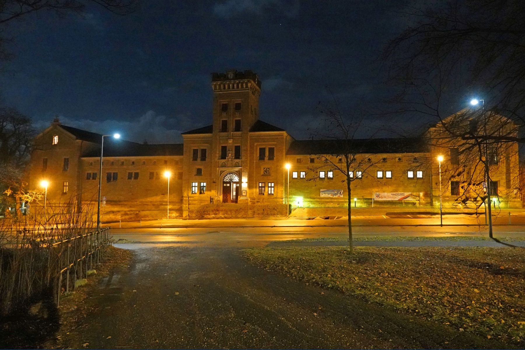 Marstall Gotha bei Nacht